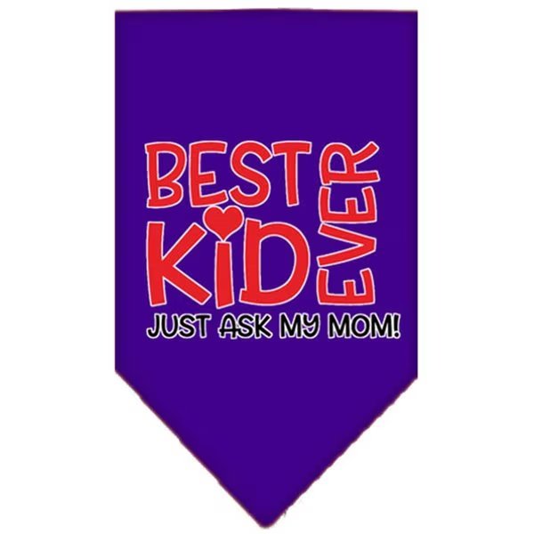 Ask My Mom Screen Print Pet BandanaPurple Large, Mirage Pet Products, Mfr#: 66-453 LGPR